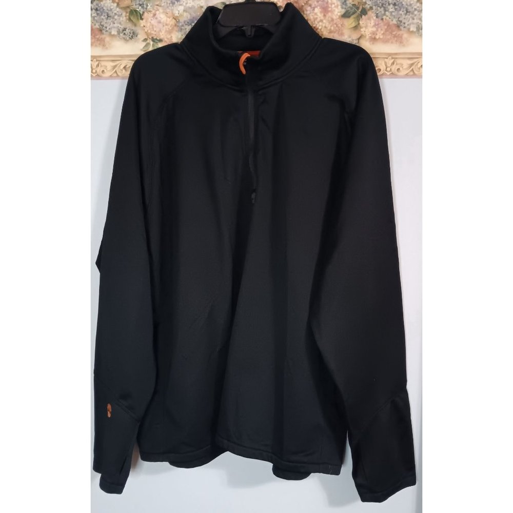 Timberland 2XL Black Fleece Active Outdoor Athleisure Pullover Quarter Zip Jacke
